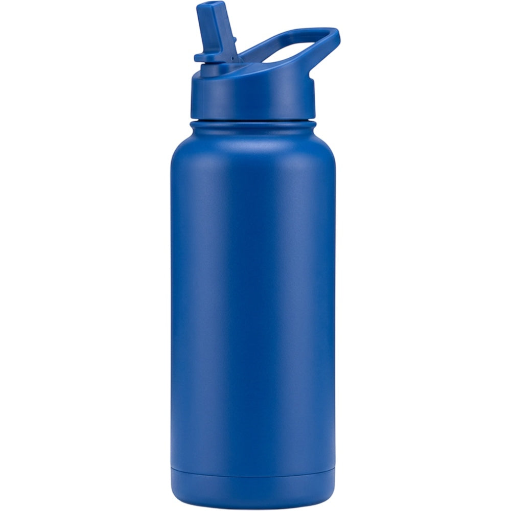 Wiklu Wide-Mouth Vacuum-Insulated Sports Water Bottle 32 oz Cobalt Loop Straw Lid - Product view